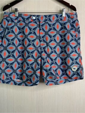 Ted Baker London Men’s Geometric Print Swim Shorts Multicolor UK Size 4 US Large